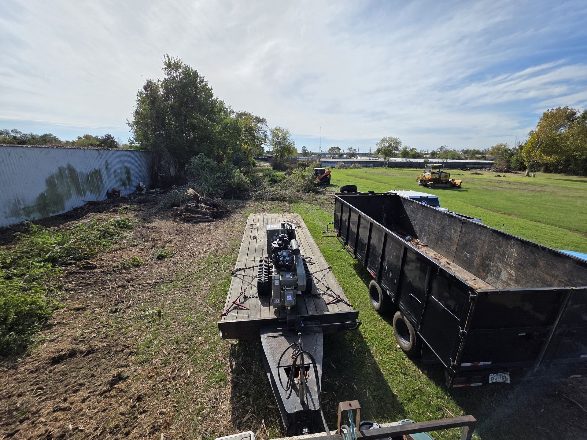 Land clearing in Huffman, Texas