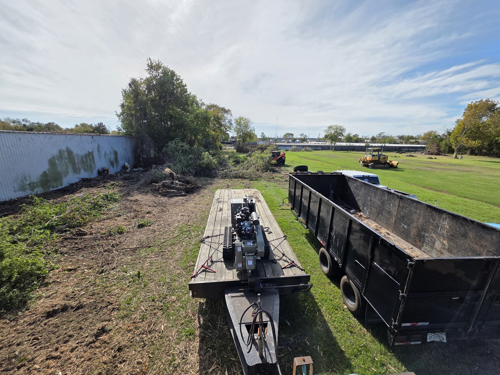 Land clearing in Crosby, Texas