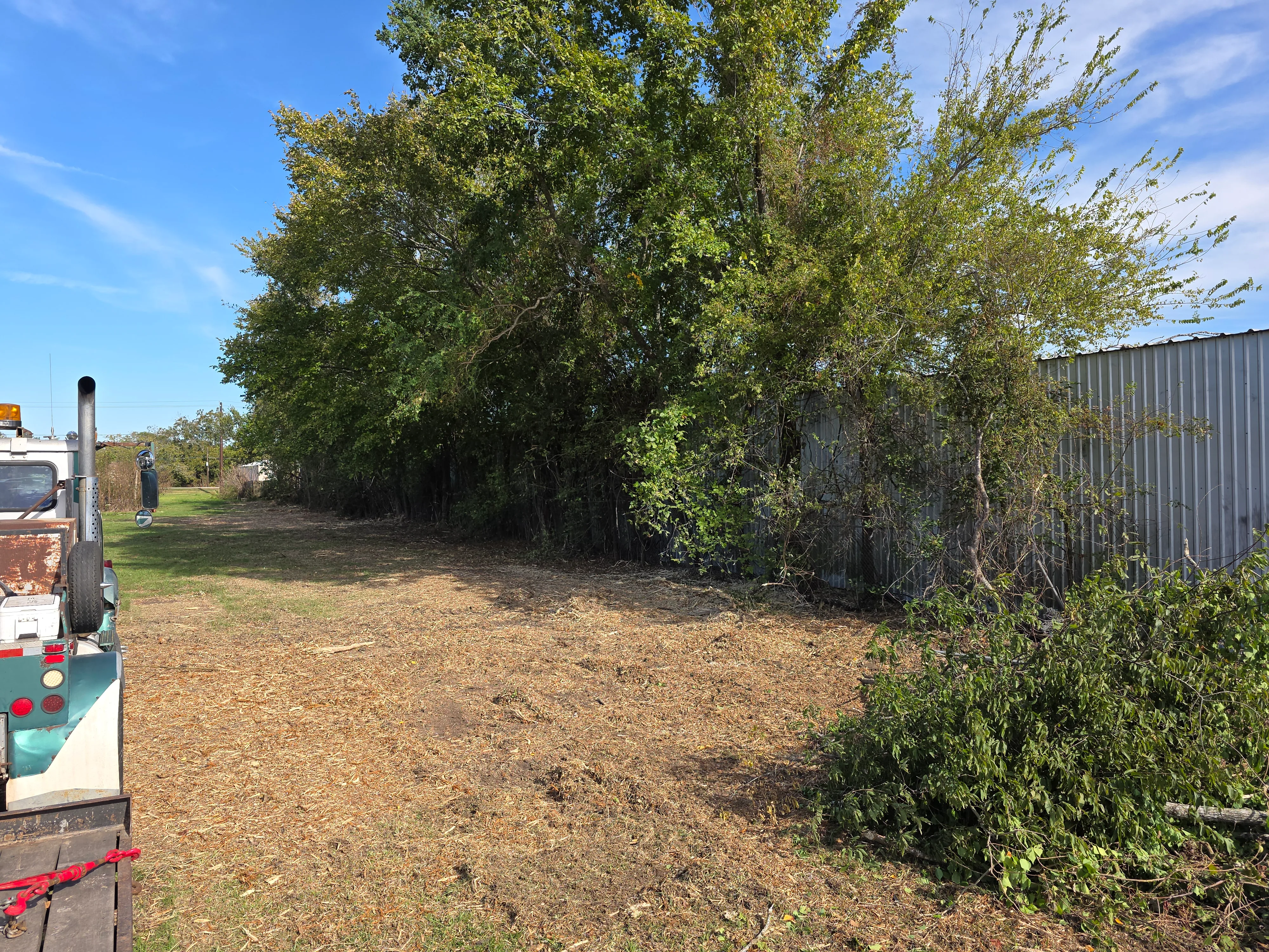 Fence Line Brush Reduction before